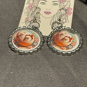 Artistic Silver and Multicolor Earrings